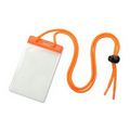 Vertical Badge Holders with Orange Color Bar and Neck Cord